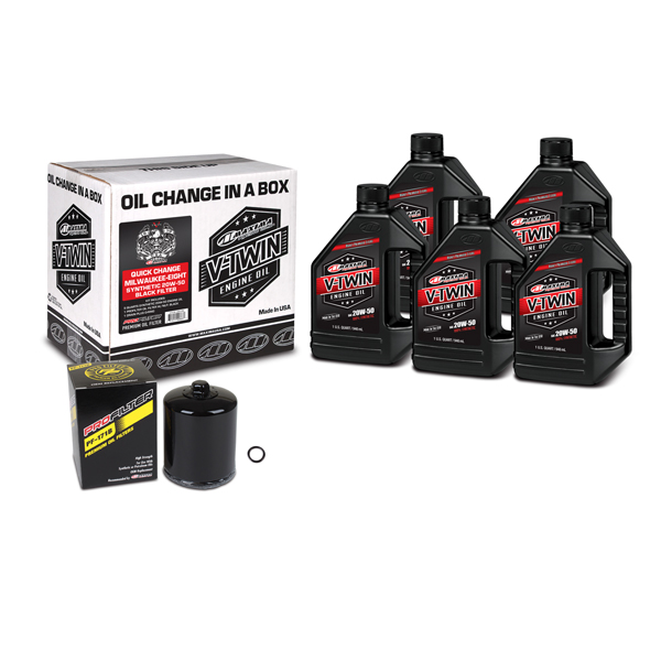 20W-50 V-Twin 2017 - Current Milwakee Eight Black Filter Quick Change Kit Synthetic
