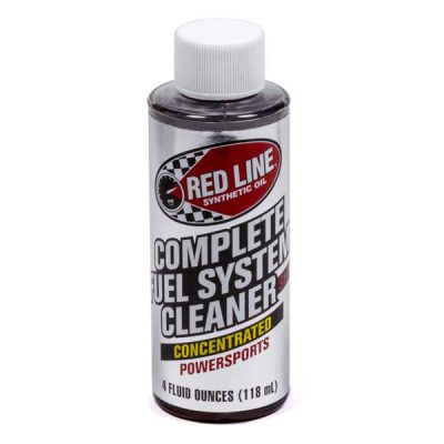 red line complete fuel system cleaner for motorcycles - premium cleaner for fuel injectors, throttle bodies, and entire fuel system. improves performance and fuel efficiency